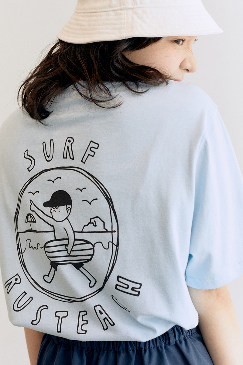 20 SUMMER SURFING BOY TEE (SKY BLUE)